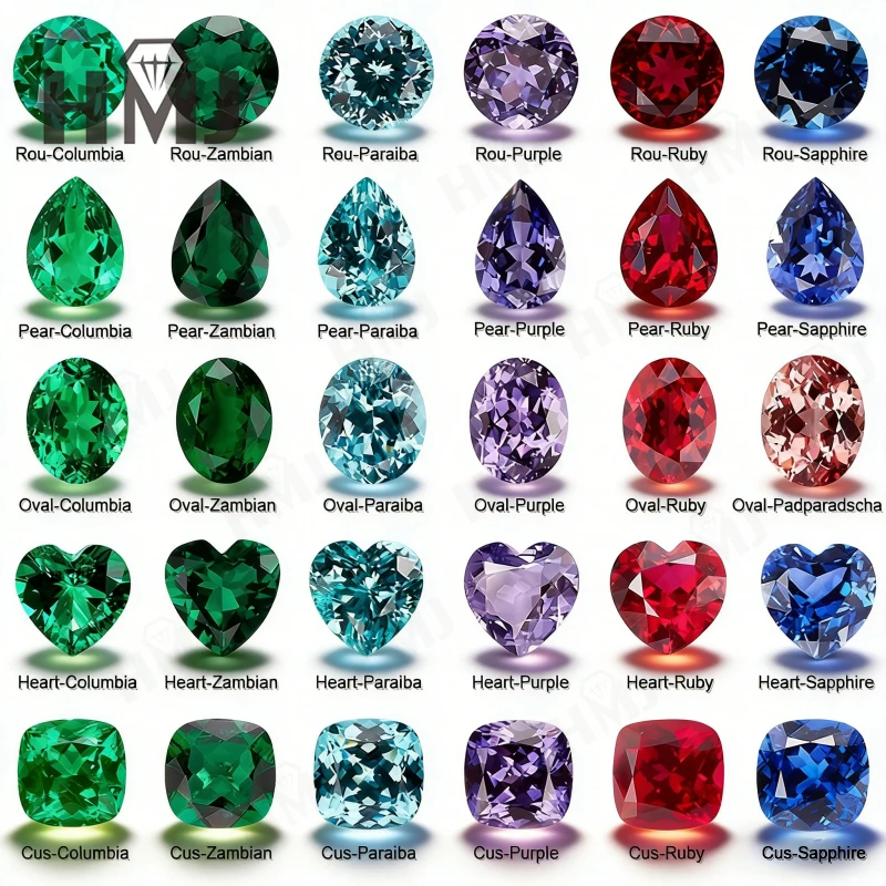 Laborgezüchteter Edelstein 0,5ct-5ct Verschiedene Formen Farben Größen DIY Schmuckherstellungsmaterialien Mit AGL-Zertifikat Maßgefertigter Schmuckring