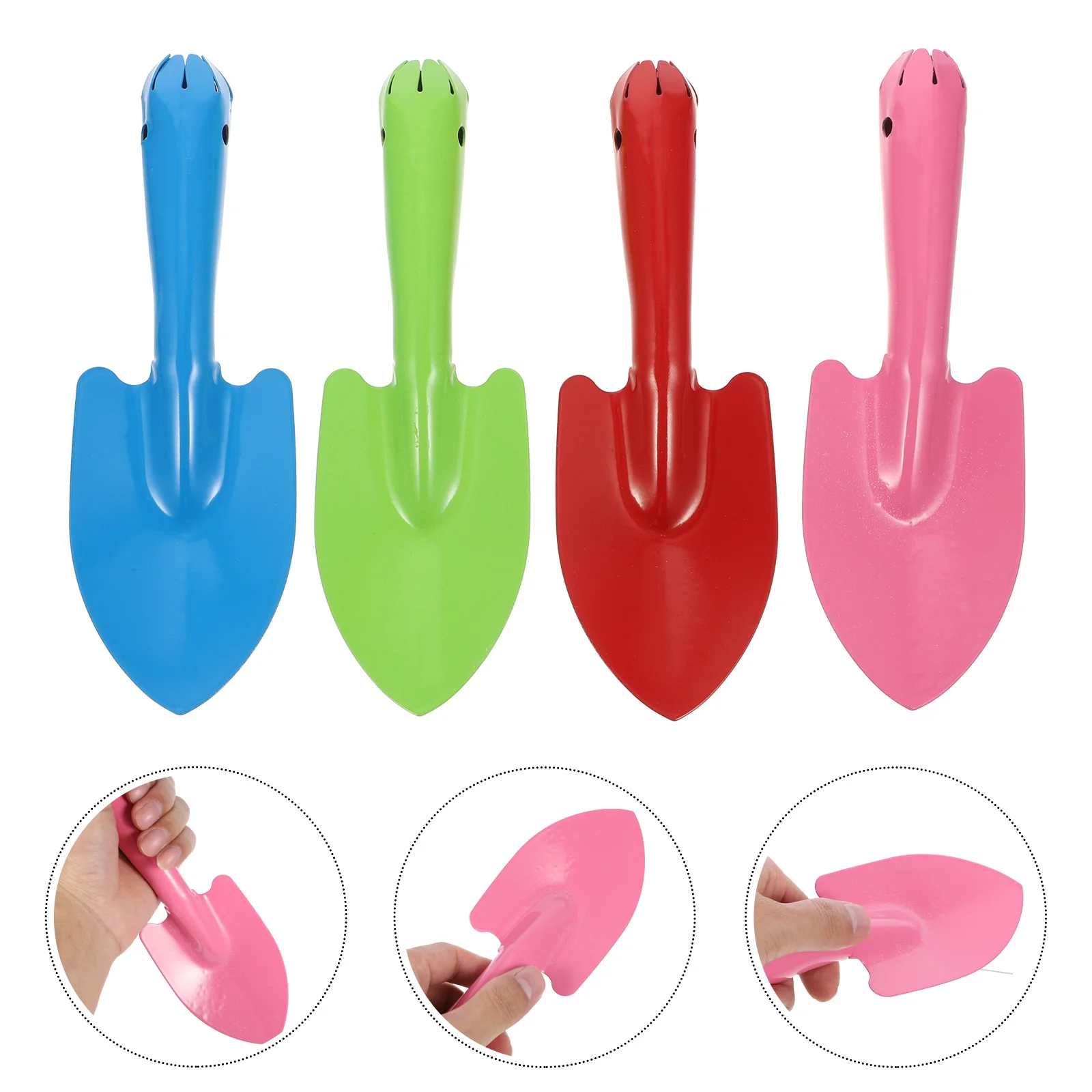 남아용 작은 정원 흙손 다리미 삽, 식재 도구, 흙손, 어린이용 굴착기 장난감, 샴, 4 개