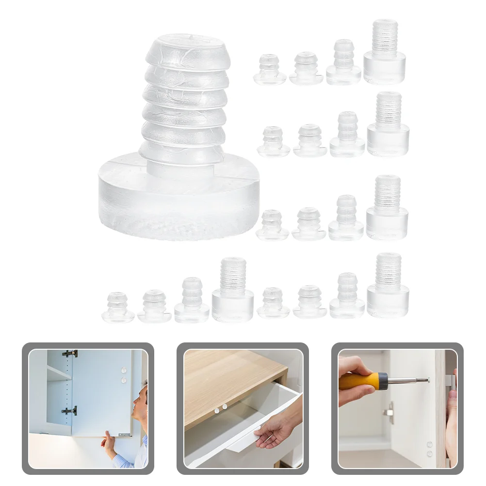 

75 Pcs Desk Mat Glass Table Top Bumper Cabinet Bumpers Clear Gasket for Cabinets Door Soft Stem