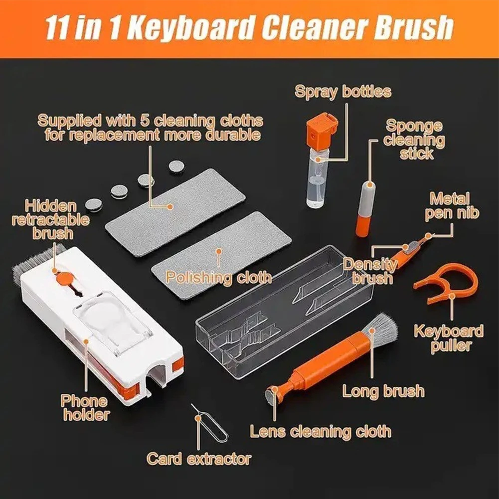 11-in-1 Ʈ Ű Ŭ ŰƮ, º, ǻ, PC , TV ī޶  ٱ ̾ û ŰƮ, ̿