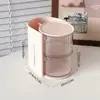 New Rotatable Makeup Organizer Compartment Dustproof Desktop Storage Box Hair Accessories Organizer Brush 3