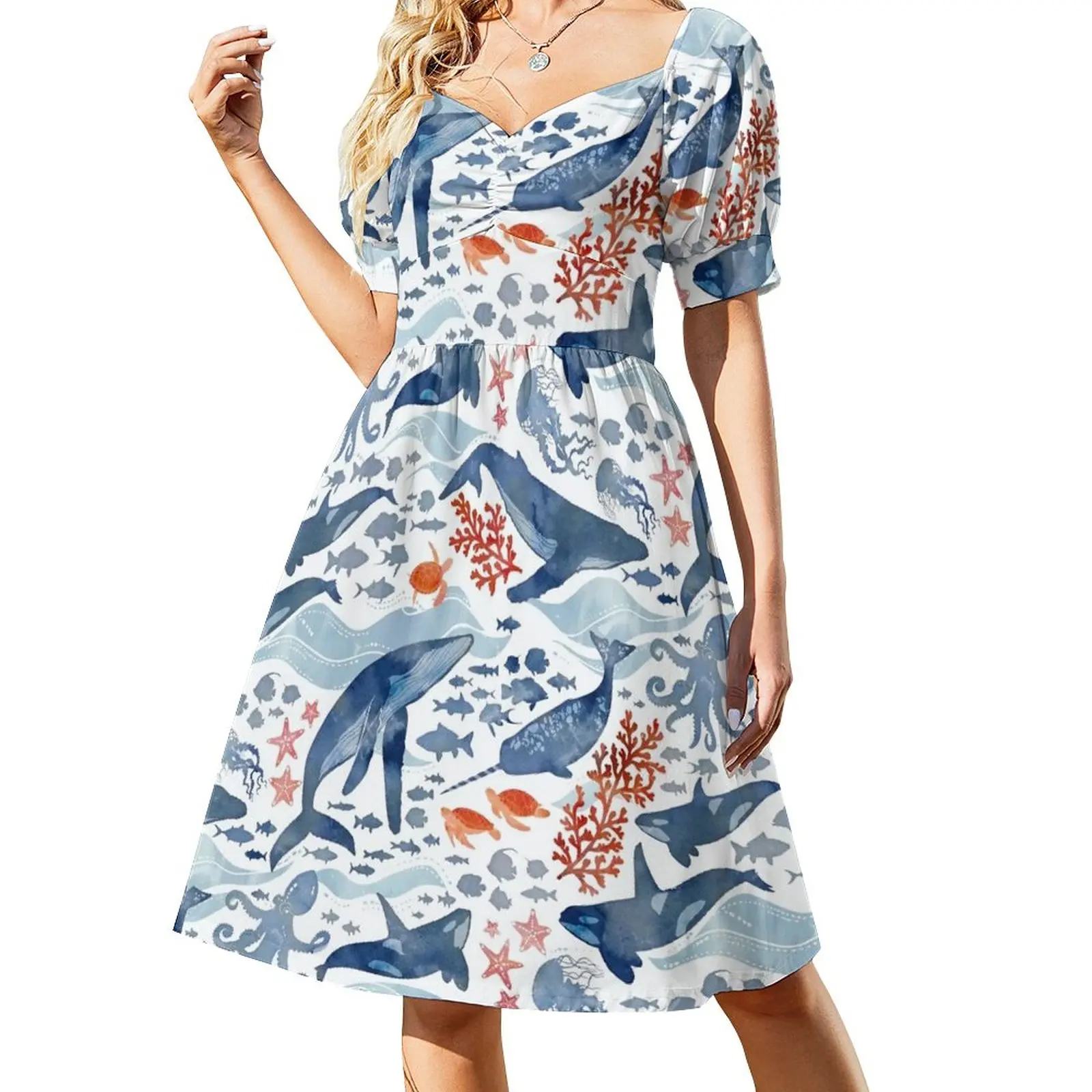 

Ocean life Sleeveless Dress Women's long dress elegant dresses plus sizes