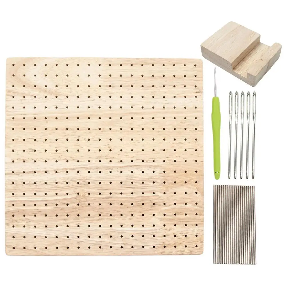 Wooden Crochet Square Blocking Board, Granny Squares Crochets Board,  Crafting Accessories With 324 Small Holes, For Setting Sewing Knitting  Artworks F