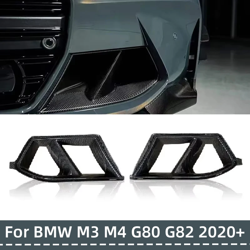 Real Dry carbon fiber suitable for BMW M3 G80 M4 G82 front bumper air vent MP front bumper air vent decoration car refit