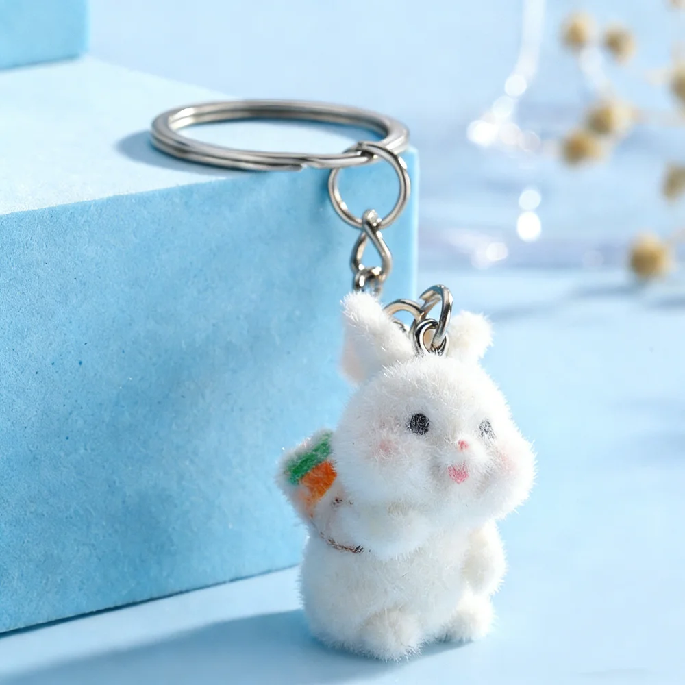 Charming Animal Keychain Collection: 3D Cartoon Resin Doll Pendant