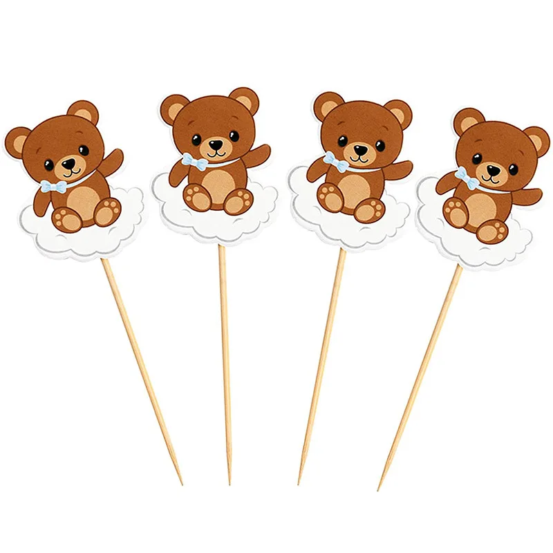 Cartoon Baby Bär Party Teller Servietten Geschirr Set Bär Themen Baby Dusche Liefert Kinder 1. Geburtstag Party Dekorationen Gefälligkeiten – Detail 9