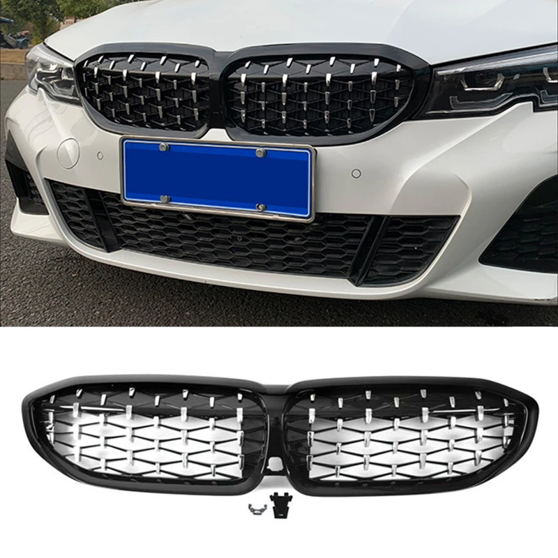 G20 Diamond Star Grill Kidney Grille For BMW G20 G28 325li New 3 Series 2019 2020 ABS Front