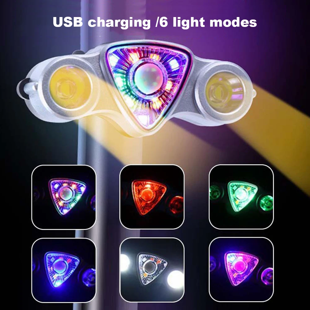 MTB 자전거 테일 라이트, USB 충전식 방수 경고 테일 라이트, 9SMD 2LED 경고 사이클링 테일 라이트, 라이딩 사이클링 테일 램프