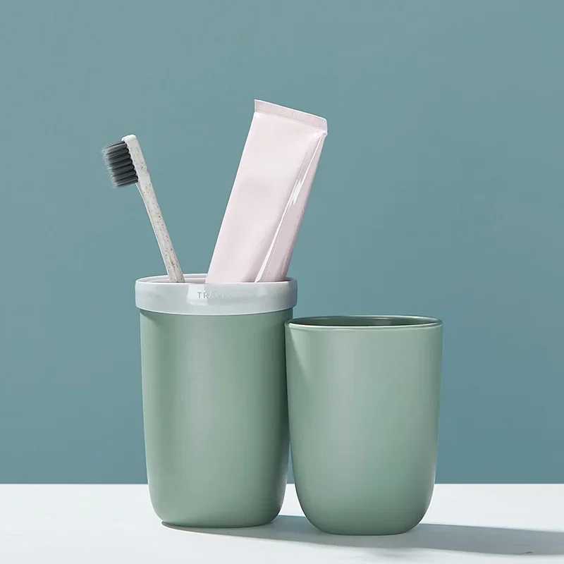 Toothbrush storage box for business trips, travel, washing cup set, toothbrush cup portable