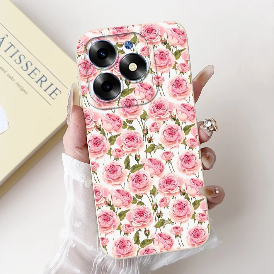 Cute Panda Cartoon Cover - Soft Silicone Case for Tecno Spark 20 Series