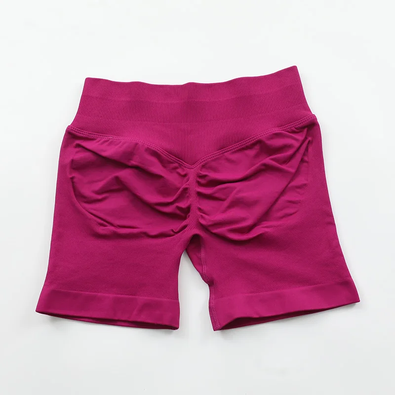 Yoga Shorts Low Ribbed Waist Band Yoga Shorts Seamless
