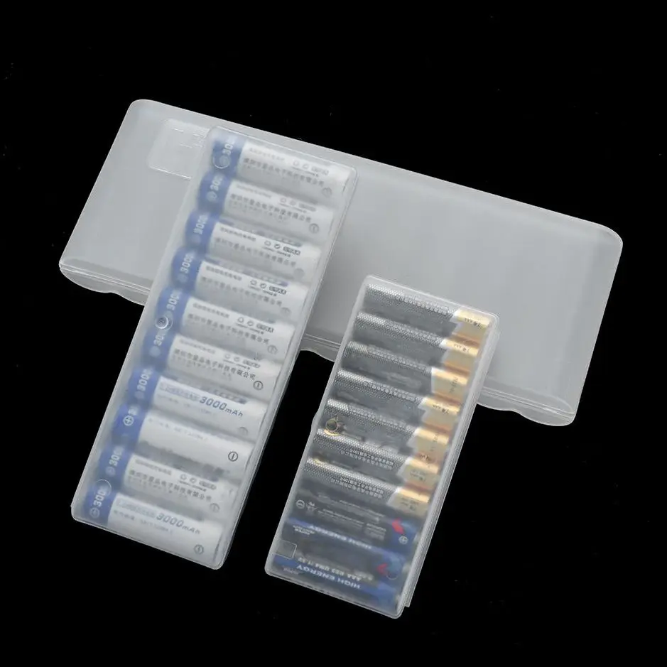 10 Slot Battery Storage Box Clear Hard Plastic Container Holder Case Waterproof Organizer For AAA/AA/18650,battery storage box,battery case,battery holder,battery box