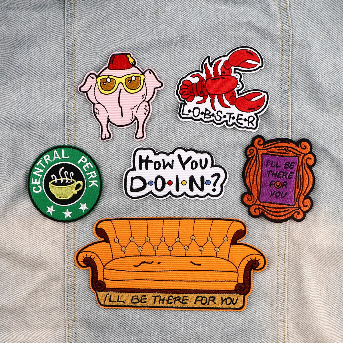 Description Picture 5 of itemInteresting Scenarios Patch Iron On Patches For Clothing Stickers Embroidered Patches On Jackets DIY Clothes Stripes Stickers