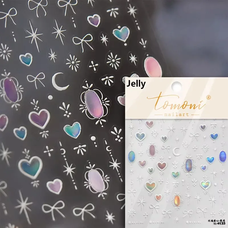 Cherry Blossom 5D Nail Art Stickers – Elegant Spring Petal Decals