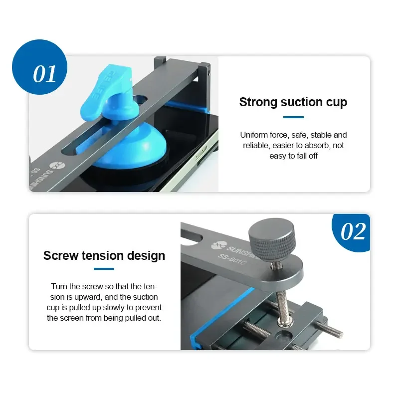 Mobile Phone Fixture SUNSHINE SS-601G LCD Screen Separator Mobile Phone Free Heating Screen Quick Removal Clamping Fixture