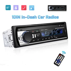 Lecteur MP3 intégré au tableau de bord, 1 Din, télécommande numérique HD, Audio stéréo, FM/USB/SD/AUX 