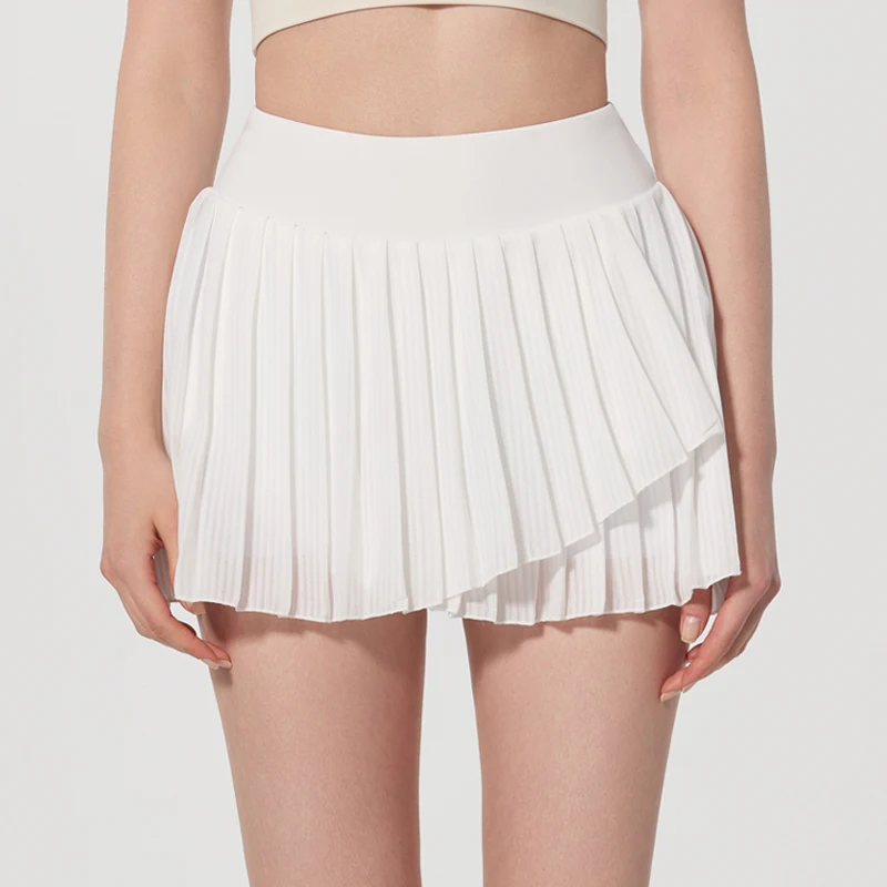 VITALINOVO Pleated Tennis Skirt High Waisted Golf Skirts for Women Lightweight Flowy Cut Athletic Skorts A-Line Skirt with Short
