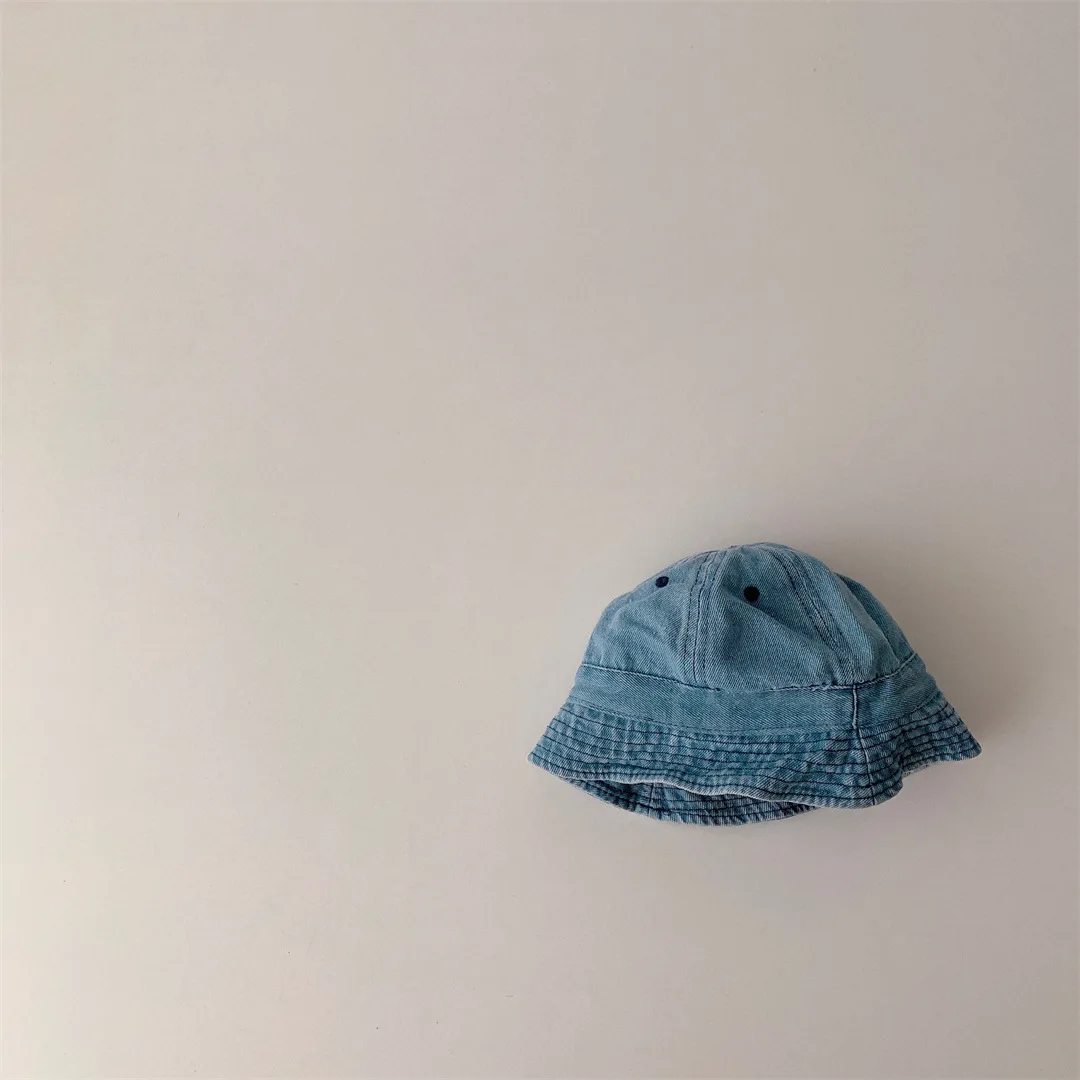 baby stroller mosquito net Korea Baby Bucket Hat Vintage Denim Kids Hats Summer Sun Hats 2022 Children Fisherman Caps For Girls Boys Baby Accessories baby accessories girl