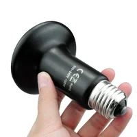 Ceramic Emitter Heat Lamp Bulb Pet Heating Light Bulb Infrared Black for Ceramic Heate Reptile Animals Heater Brooder Chocadeira 1