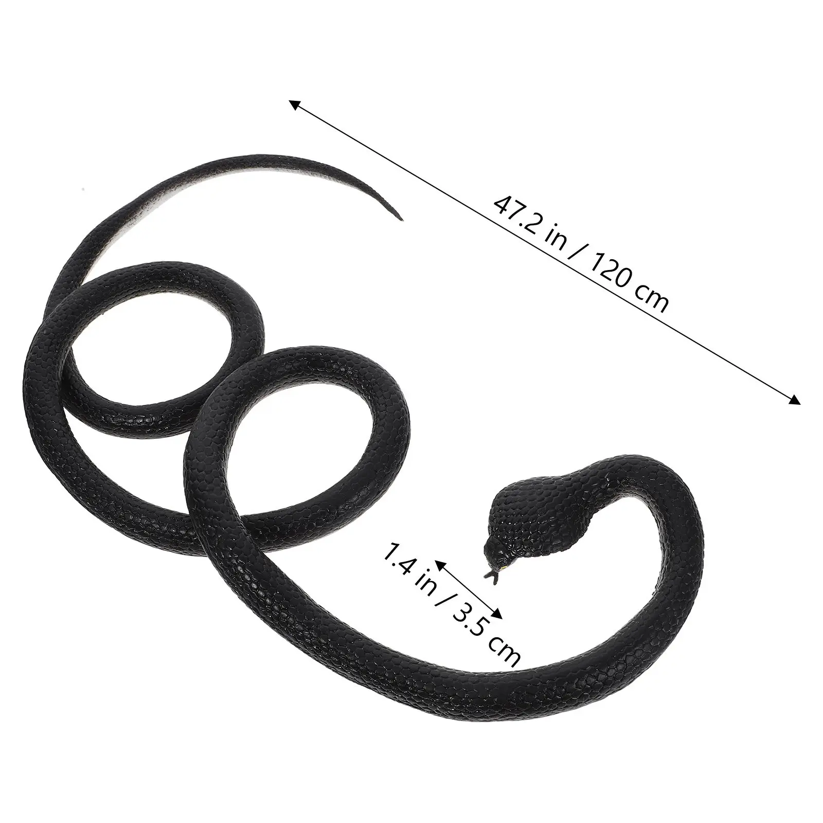 시뮬레이션 뱀 장식품 가짜 동물 장난 소품 정원 마당 발코니 할로윈 만우절 파티 실물 같은 뱀 조각상