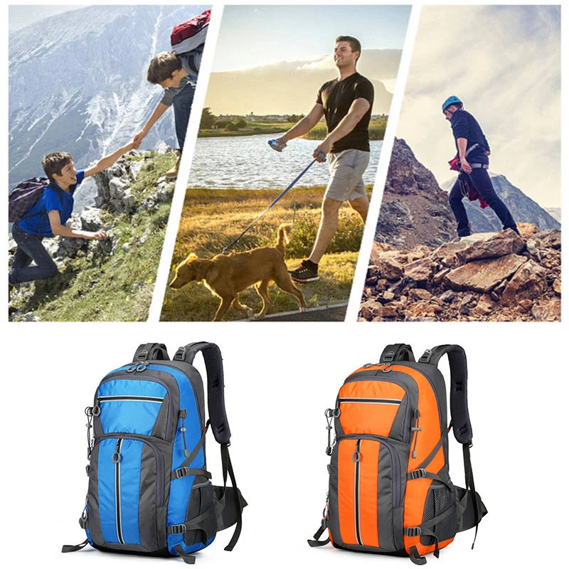 Waterproof Outdoor Backpack Travel Large Capacity Rucksack Camping Climb Hiking Bag Multi-Functional Reflective Bag