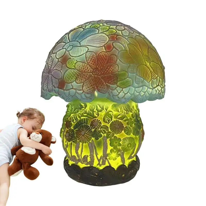 

Витражные лампы, современные декоративные витражные лампы в форме грибов, прикроватная лампа, лампы из пятнистого стекла для гостиной