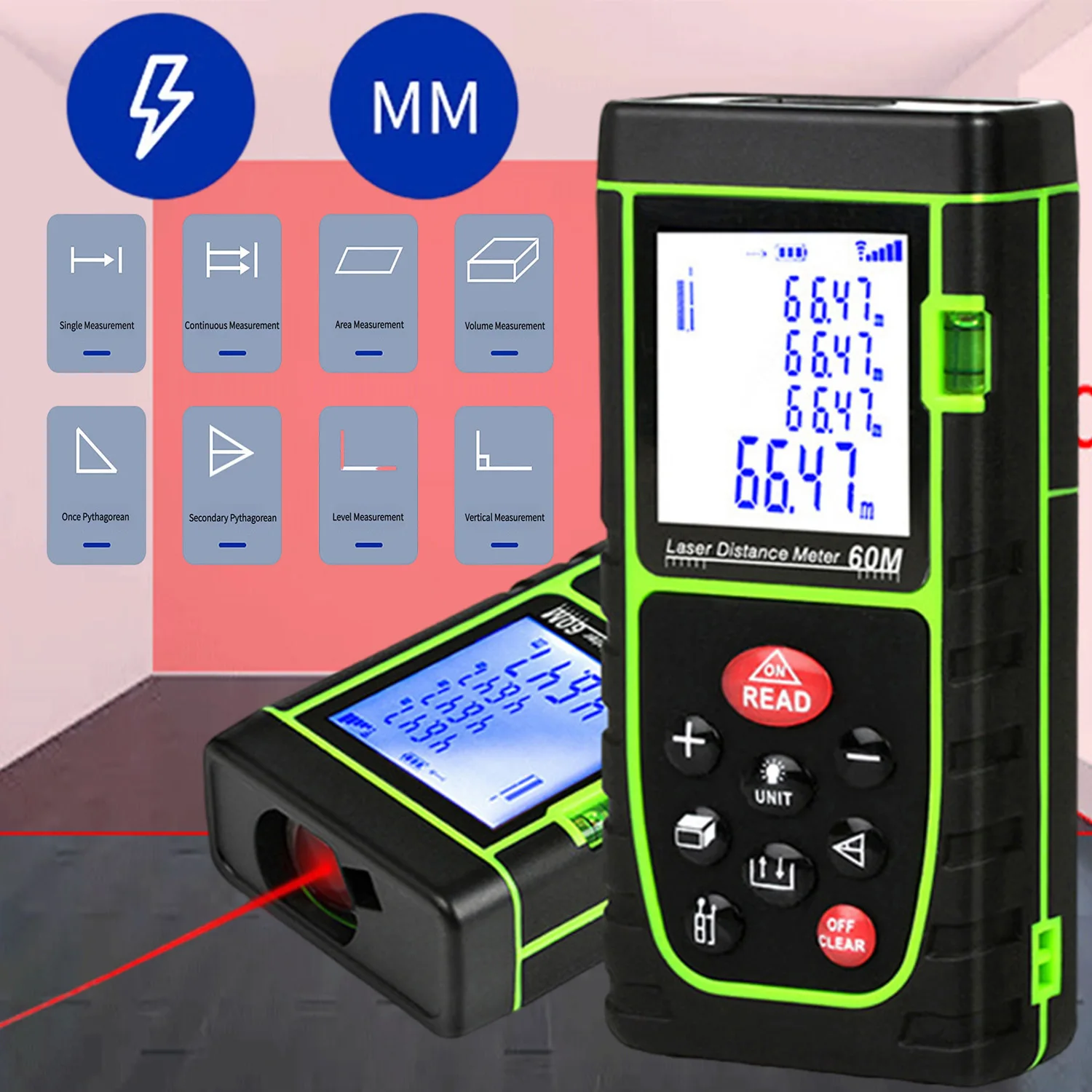 Laser Rangefinder Infrared Distance Meter Measuring Instrument Area
