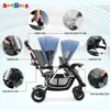 New Adjustable Two Seater Stroller Luxury Stroller for Sale 3 in 1 Kids  Stroller 6