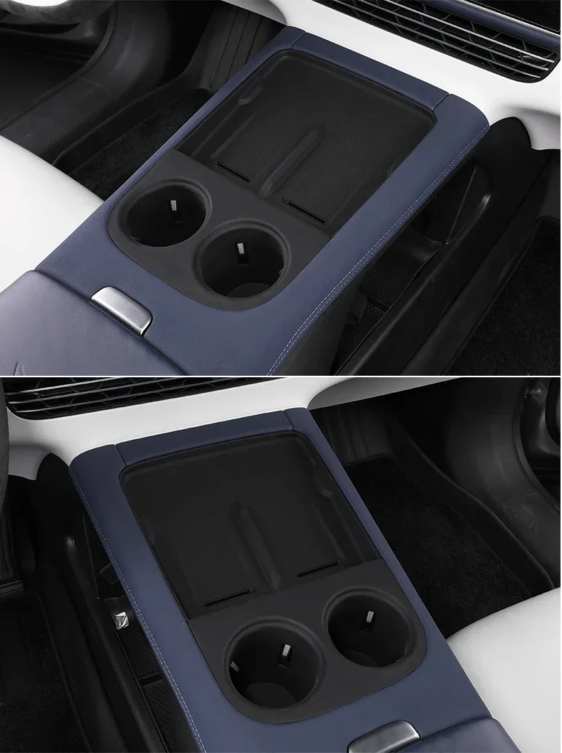 Car Central Control Silicone Wireless Charging Pad for Xpeng G6 2023 2024 2025 Anti-slip Water Cup Holder Insert Pad Accessories detail image 13