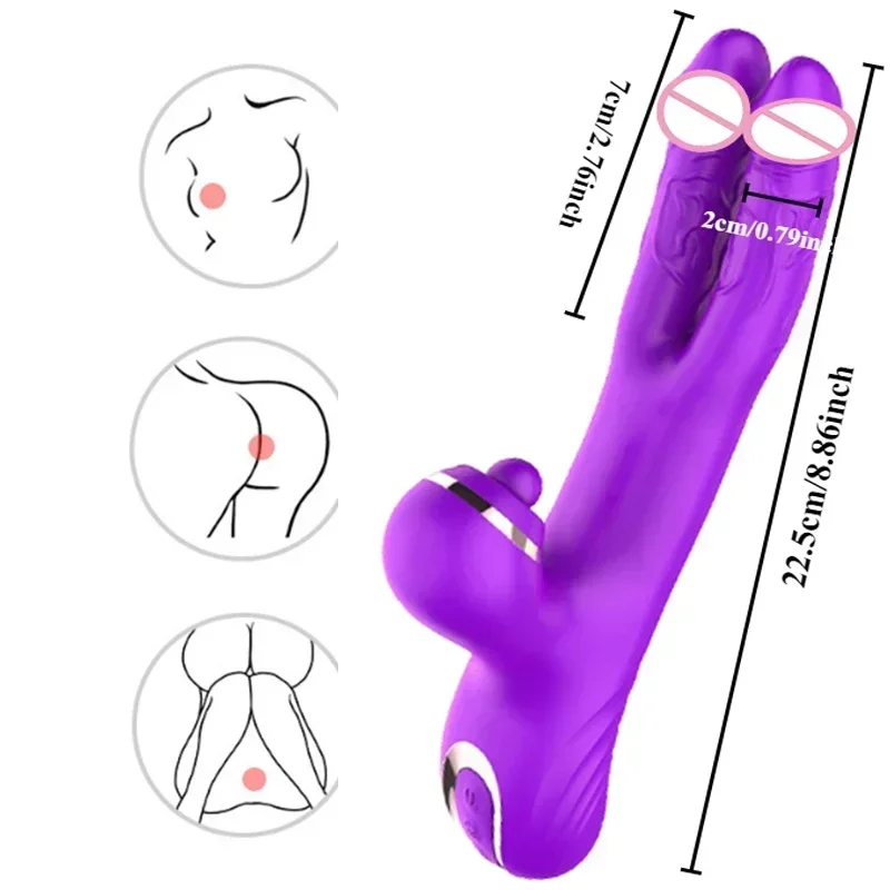 Finger Tapping Vibrator for Women Clit Sucker Clitoris Stimulator Powerful Dual Dildos Vibrators Sex Toys for Couple Adult Toys