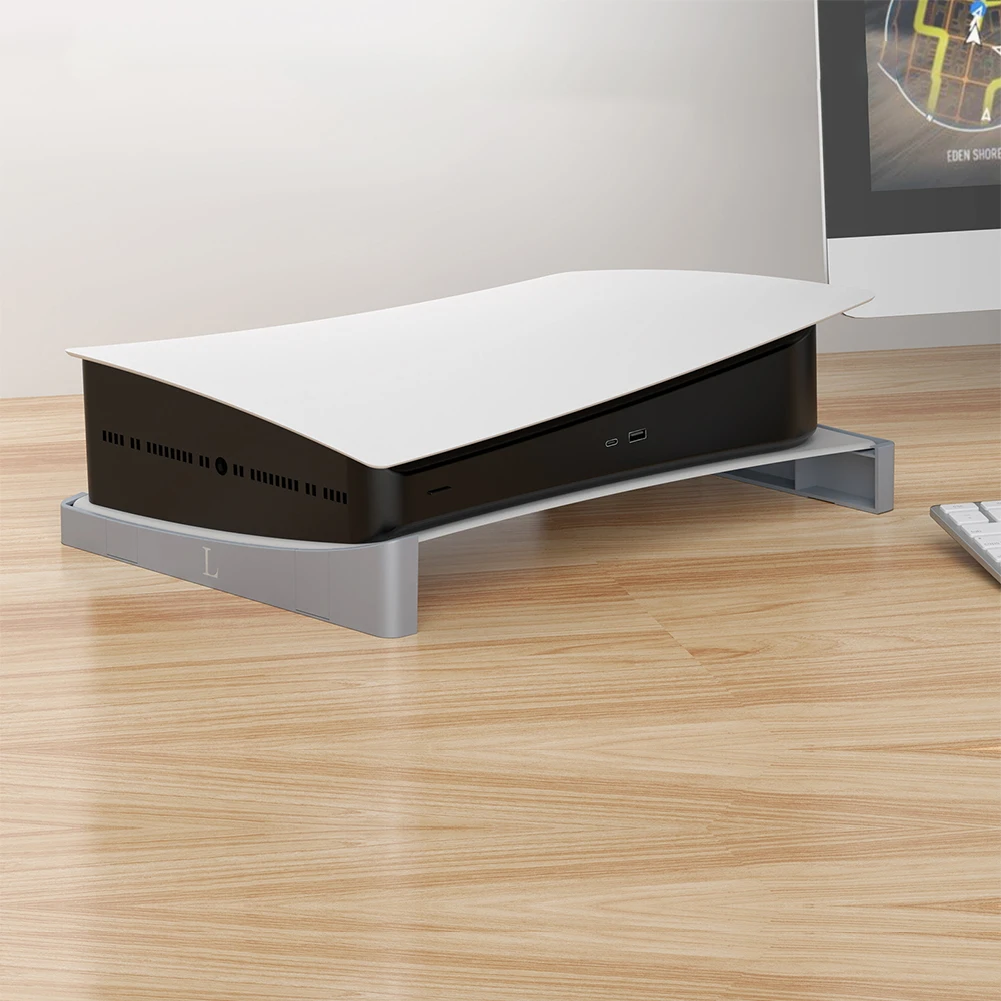 For PS5 Horizontal Base Stand Holder Game Console Base Stand Holder Placement Bracket for Playstation 5 Disc & Digital Edition