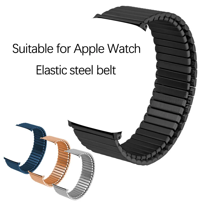 Stainless Steel Strap Elastic for Apple Watch Band 44mm 40mm 42mm 38mm Watchband for Iwatch 6 5 4 3 Se Band Luxury Accessories