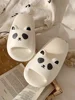 Couple EVA Thick Sole Cute Panda Slippers Casual Home  Anti Slip Slippers For Men And Women Summer Beach Sandals Flip Flops 1