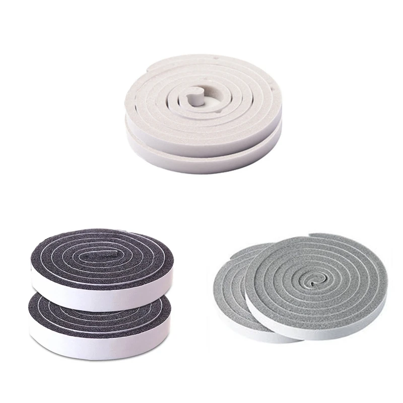 2 Rolls Window Seal Strip Glass Window Rubber Strip Foam Sound Insulation Strip