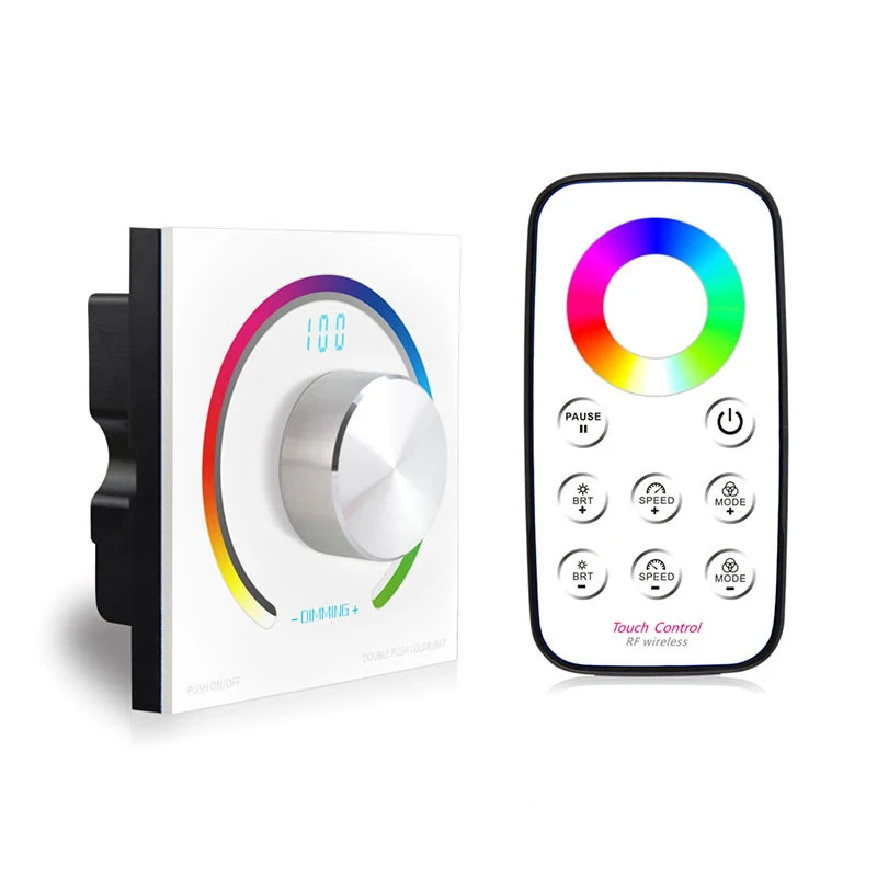 

RGB lamp with controller K3 digital display knob switch panel LED colorful 5050 light bar dimming and color change