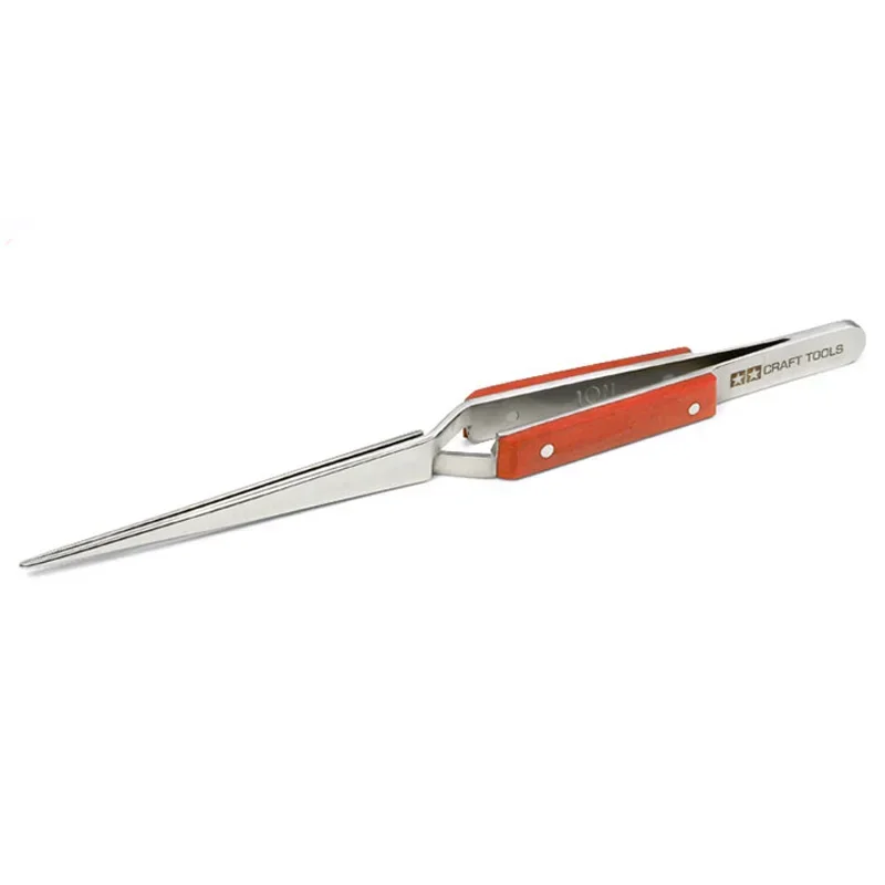 Tamiya 74103 Craft Tool HG Reverse Action Straight Tweezers Hobby Model DIY Making Tools