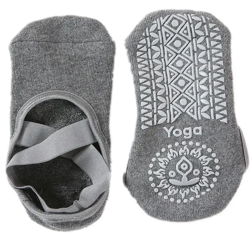 Breathable Anti-friction Women Yoga Pilates Socks Silicone Anti-Slip Sports Socks Indoor Gym Dance Fitness Tranning Floor