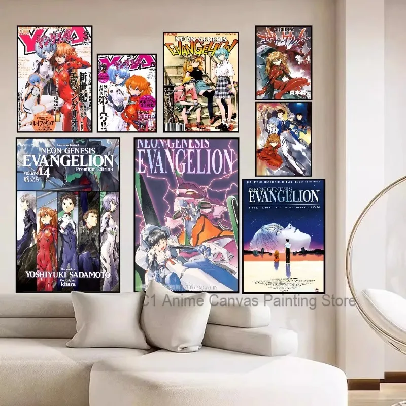 Neon Genesis Evangelion Anime Canvas Wall Art Decor