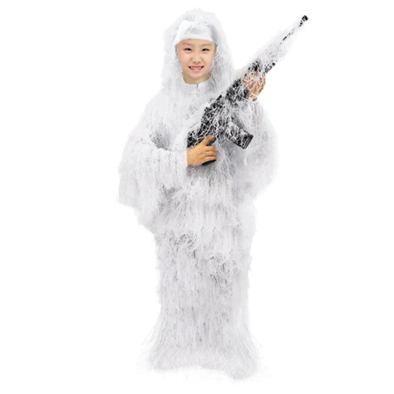 Traje De Camuflaje Ghillie Transpirable Para Caza O Paintball, De Poliéster, Varias Tallas Para Adultos Y Niños