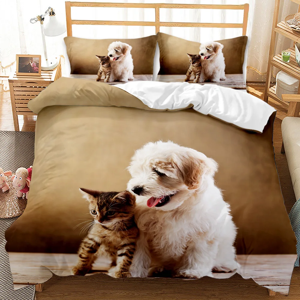 BlessLiving Animals Pastel Pillow Cover Set Of 2 Cartoon Dogs Paws Pattern Design Pillowcase Cute Puppy Dogs Pillow Case Kids Boys Girls All Season