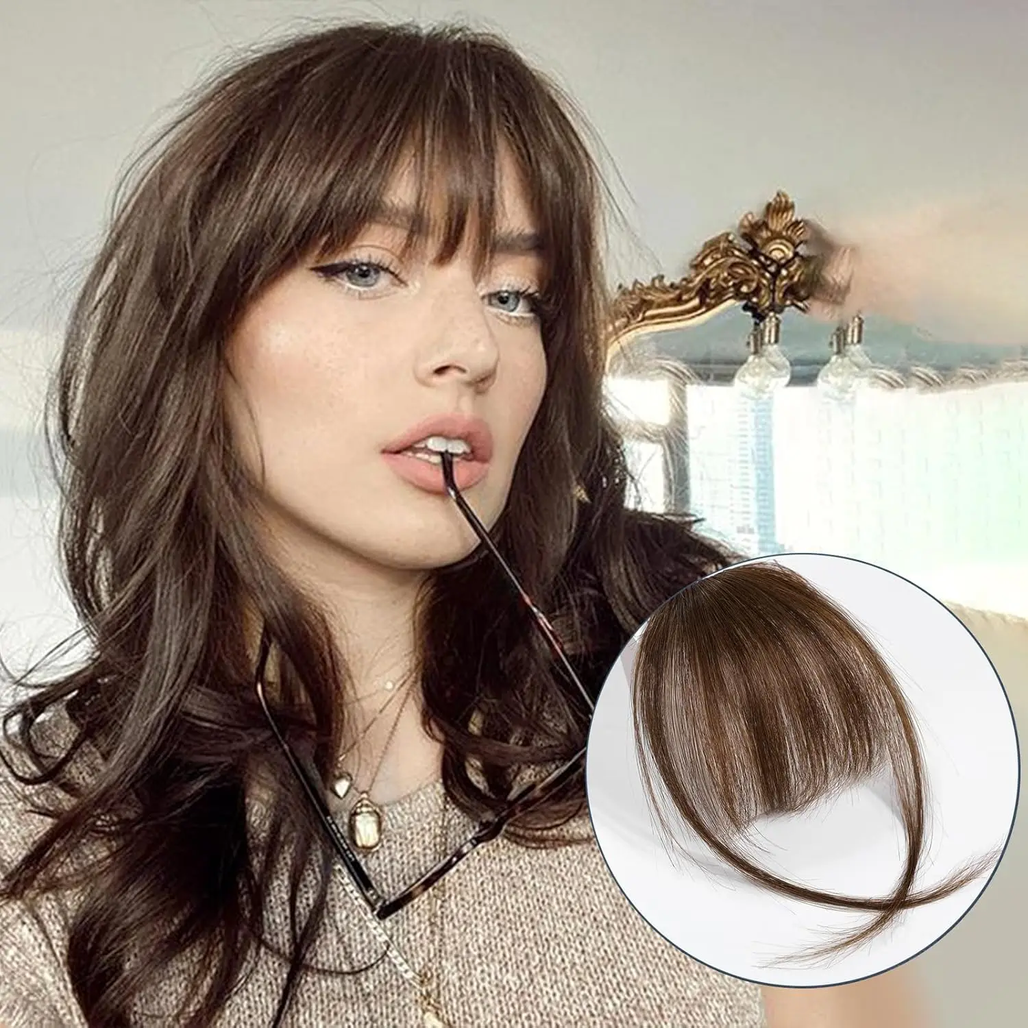 Zwart 1B # Air Pony Haar 100% Echt haar Piekerige pony Haar Clip in pony  Fringe met tempels Haarstukjes voor vrouwen Haarverlenging - AliExpress, image size:1500x1500