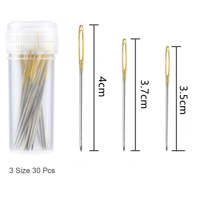 Needles Embroidery Cross Stitch  Stainless Steel Darning Needles -  30pcs/box Sewing - Aliexpress