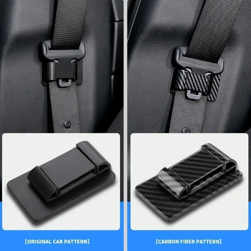 Car Seat Belt Limiter Buckle Stopper Self-adhesive Fixed Clip Buckle Safety Belt Adjusting Clip SeatBelt Accessories