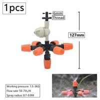 1/2 "спринклер для тумана 1/4/5/7-ходовой спринклер для тумана, регулируемая насадка для запотевания воды, автоматический распылитель для полива цветов и сада — изображение 6