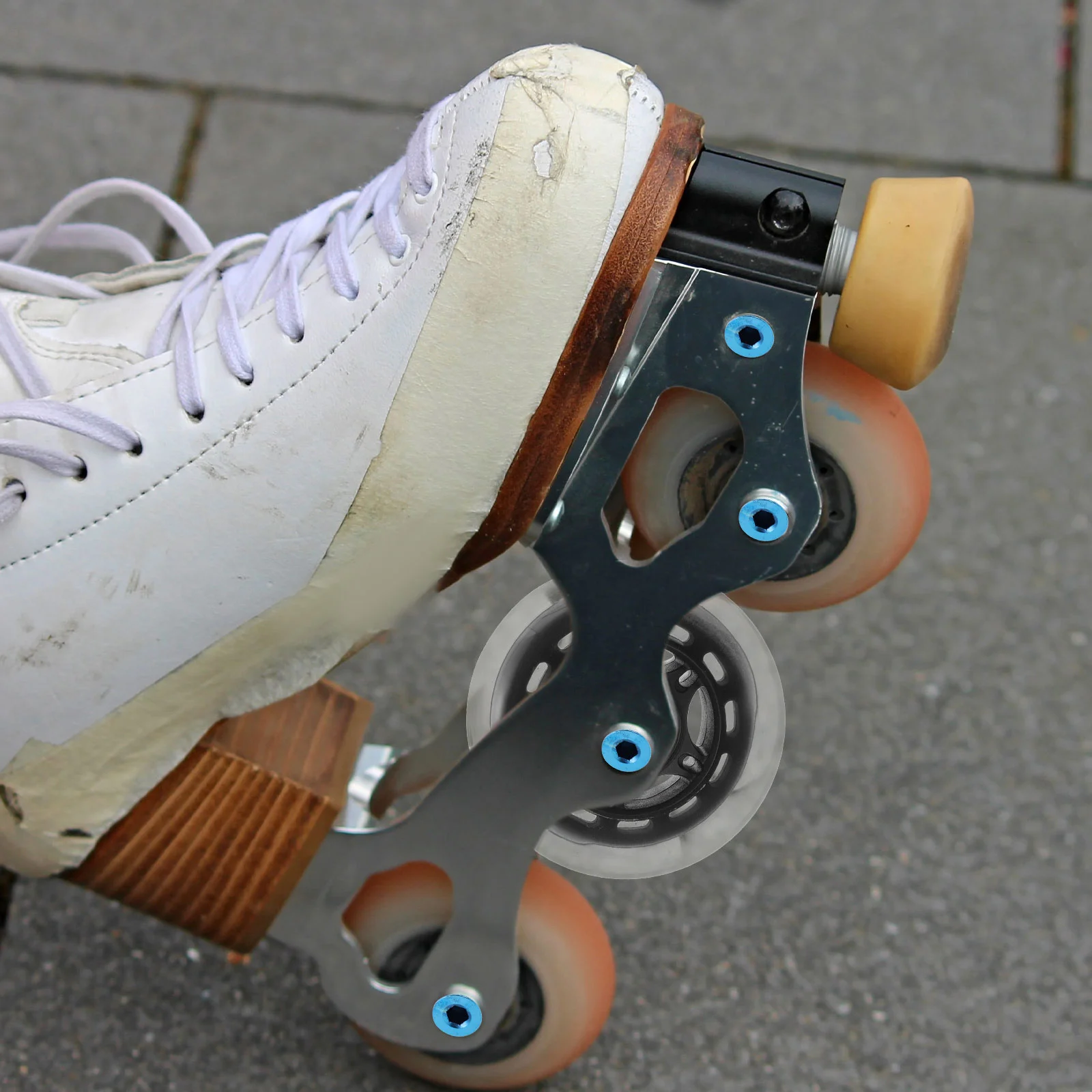 8 Pcs 블루 스케이트 휠 나사 롤러 스케이트 액슬 베어링 하드웨어 인라인 스케이트 부품 스케이트 보드 액세서리 베어링 나사