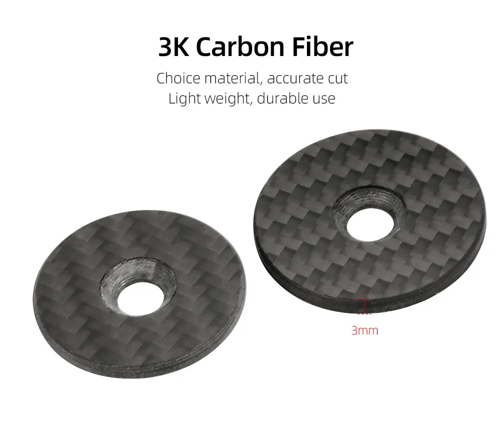 28,6 mm oder 31,8 mm Kohlefaser-Headset-Kappe 1-1/8 Zoll 1-1/4 Zoll Gabelvorbau oben 3K matte Abdeckung Fahrrad-Headset-Zubehör – Detail 3