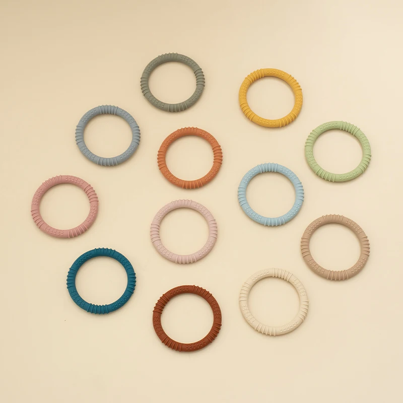1Pcs Silicone Baby Teether Health Care Molar Toy Food Grade Toddler Nursing Teething Ring Chewing Toys BPA Free Baby Accessories 2