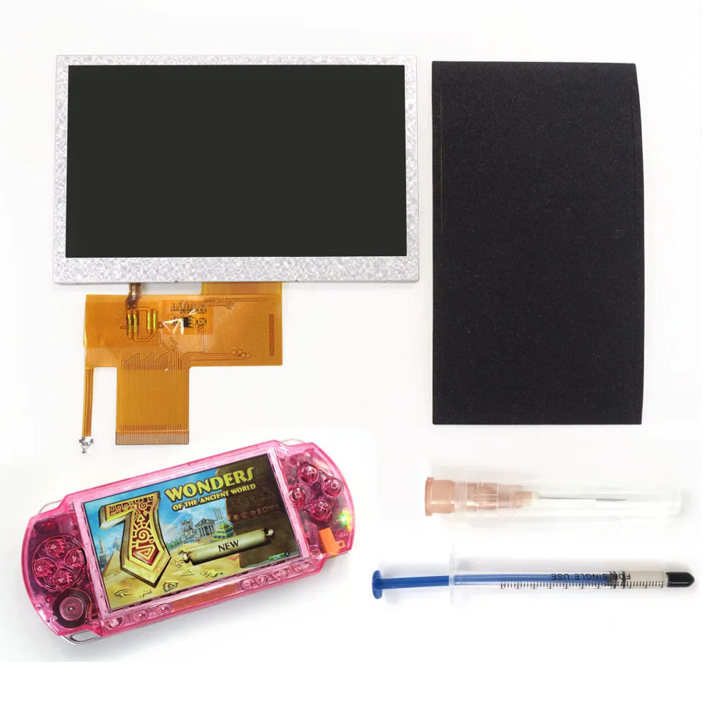 

Hispeedido IPS ЖК-экран для игровой консоли PSP1000 для Sony PSP 1000 IPS экран ЖК-дисплей подсветка высокая яркость мод не требует припоя