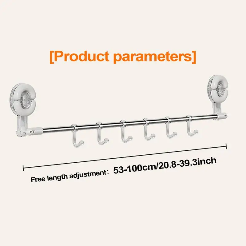 Suction Cup Towel Bar Towel Bar Rack Rail Hand Holder Suction Holder Bathroom Accessory for Bedroom