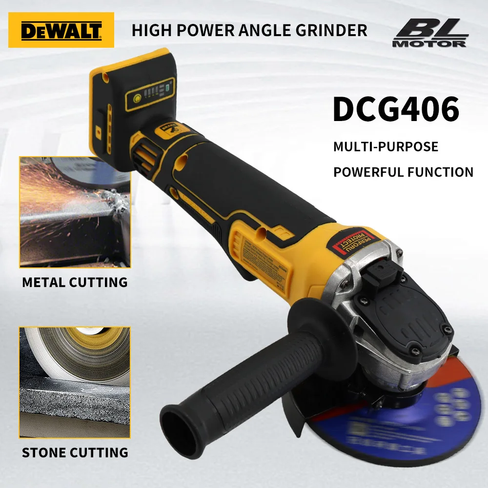 DEWALT DCG406 Kit 100/125MM 20V Angle Grinder Brushless Maglev Metal Cutting Charging Angle Grinder No Battery 2